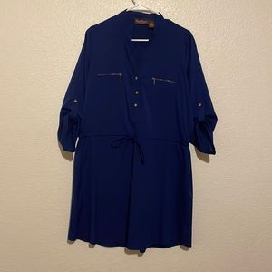Women Blue Flowy Dress